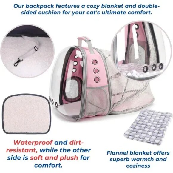 Expandable Bubble Cat & Puppy Carrier Backpack for Small Pets Airline Approved - Picture 7 of 8
